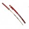 ORNAMENTAL REPRODUCTION ORNAMENTAL RED KATANA WITH JAPANESE DRAGON [SW1353]