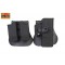 SET HOLSTER AND MAGAZINE HOLDER FOR GLOCK SERIES BLACK BIG DRAGON [BD-6100B]