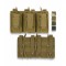 TRIPLE BARBARIC MAGAZINE POUCH WITH MOLLE ATTACK COLOR GREEN 600D [34902-VE]