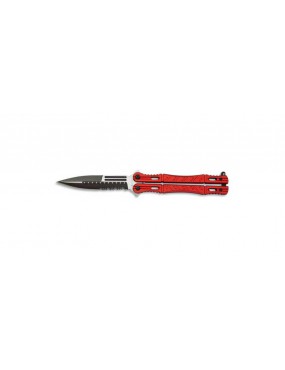 ALBAINOX COLTELLO A FARFALLA ROSSO LAMA 10 CM [2098]