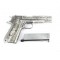 1911 WE A GAS PISTOL MEXICAN DRUGLORD SILVER CLASSIC FLORAL PATTERN [7712]