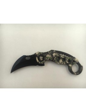 COUTEAUX À PINCE EN ACIER COUTEAU PLIABLE KARAMBIT CRÂNE (CW-X10)