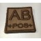 PATCH GRUPPO SANGUIGNO TAN ''AB POSITIVO'' DEFCON 5 [D5-TVGS-POS T AB]