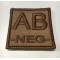 TAN '' AB NEGATIVE '' BLOOD GROUP PATCH DEFCON 5 [D5-TVGS-NEG T AB]