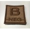 PATCH GRUPPO SANGUIGNO TAN ''B NEGATIVO'' DEFCON 5 [D5-TVGS-NEG T B]