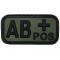 '' AB POSITIF '' PATCH GREEN BLOOD GROUP DEFCON 5 [D5-JTG-22-POS OD AB]