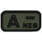 GREEN BLOOD GROUP PATCH '' A NEGATIVE '' DEFCON 5 [D5-JTG-22-POS OD A]