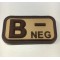 PATCH BLOOD GROUP TAN «B NÉGATIF» DEFCON 5 [D5-JTG-22-NEG TB]