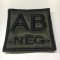 PATCH GREEN BLOOD GROUP '' AB NÉGATIF ​​'' DEFCON 5 [D5-TVGS-NEG OD AB]