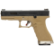 GAS PISTOL G17 G-FORCE TAN SLIDE BLACK / SILVER WE [26029]