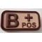 BLUTGRUPPE PATCH TAN '' B POSITIVE '' DEFCON 5 [D5-JTG-22-POS T B]