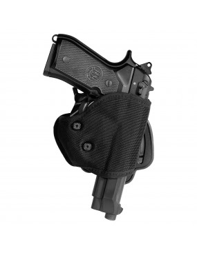 VEGA HOLSTER MEZZA FONDINA IN CORDURA TERMOFORMATA NERA PER BERETTA 92/98, TAURUS PT92 [SN200N]