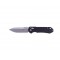 FOLDING KNIFE BLACK G10 HANDLE STONE WASHED BLADE CM 9 [F7452P-BK-WS]