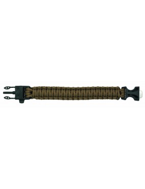 RAM BRACCIALE PARACORD COYOTE BROWN CON ACCIARINO E FISCHIETTO [R09349]