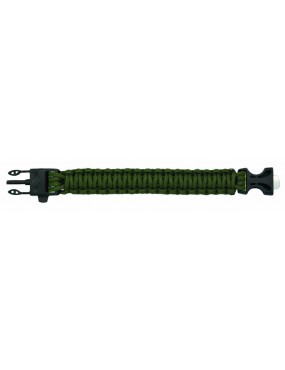 RAM BRACCIALE PARACORD, VERDE CON ACCIARINO E FISCHIETTO [R09350]