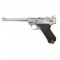 WE GAS PISTOL P08 ARGENT CANON 6" [W-P08MS]