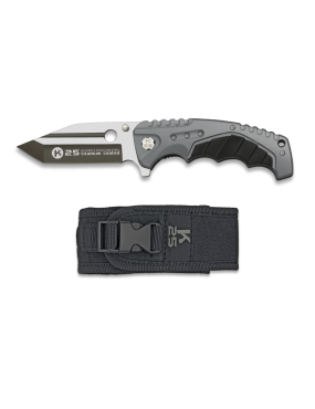 FOLDING KNIFE 18108 K25 BLACK AND GRAY FOLDABLE [18108-A]