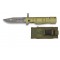 K25 FOLDING KNIFE GREEN RUBBERIZED ALUMINUM HANDLE BLADE CM. 9,7CM [18325]