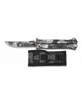 K25 BUTTERFLY KNIFE CAMO PRETO PHYTON LÂMINA 10 CM [02142]