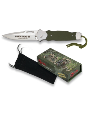 K25 FOLDING KNIFE STEEL HANDLE G10/ GREEN BLADE 9,5 CM [18722]