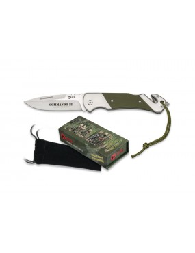 K25 FOLDING KNIFE STEEL HANDLE G10/GREEN BLADE 9 CM GREEN [18701]