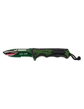 ALBAINOX COLTELLO CHIUDIBILE ANGRY SHARK, MANICO IN ABS E PARACORD LAMA 9 CM [18700]