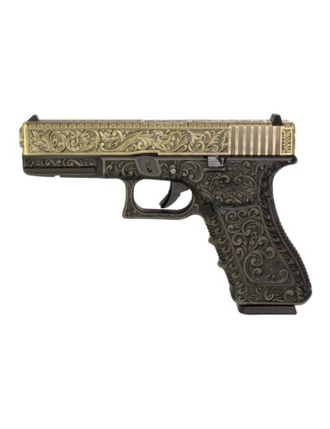 WE PISTOLA A GAS G17 CLASSIC FLORAL PATTERN BRONZE [WG01FB]