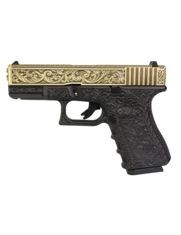 WE PISTOLA A GAS G19 FLORAL BRONZE [WE-G003FB]