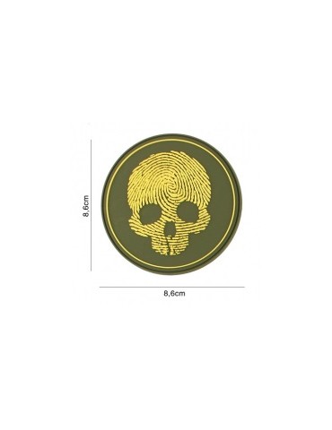 PATCH FINGERPRINT SKULL YELLOW 3D PVC [444130-7209]