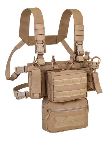 OUTAC COMBO MINI CHEST RIG 900D MOLLE SYSTEM COYOTE TAN [OT-RC202 CT]