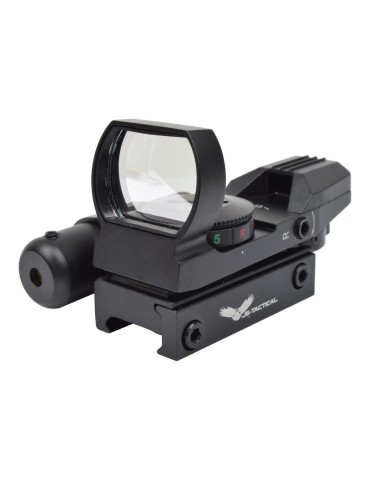 JS-TACTICAL RED DOT MULTI-RETICOLO CON LASER ROSSO NERO [JS-HD101]