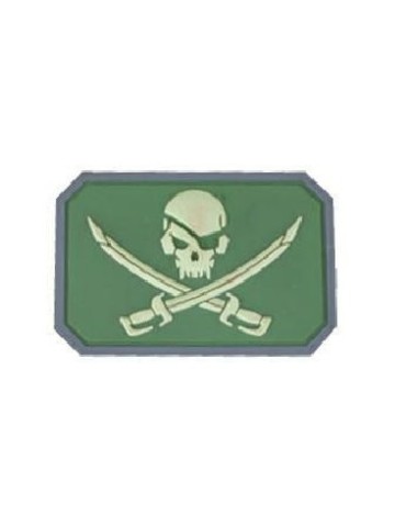 EMERSON PIRATE SKULL PATCH IN PVC [EM5553B]