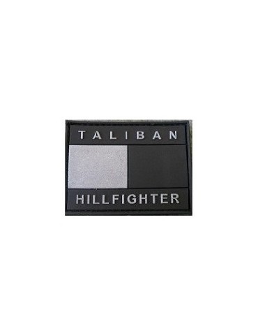 PATCH VELCRO TALIBAN HILLFIGHTER IN GOMMA  NERA [D5-JTG-25 B]