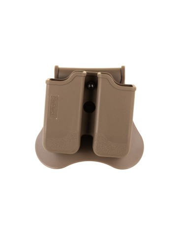 AMOMAX PORTA CARICATORE DOPPIO PER P226/M9/CZ/P-09 TAN [AM-MP-P2F]