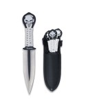 SET DI 3 COLTELLI DA LANCIO SKULL LAMA FISSA ALBAINOX [32453]