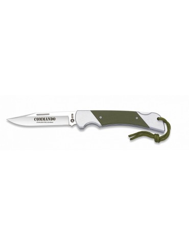 K25 FOLDING KNIFE ALUMINUM HANDLE BLADE 8,5 CM GREEN [18643]