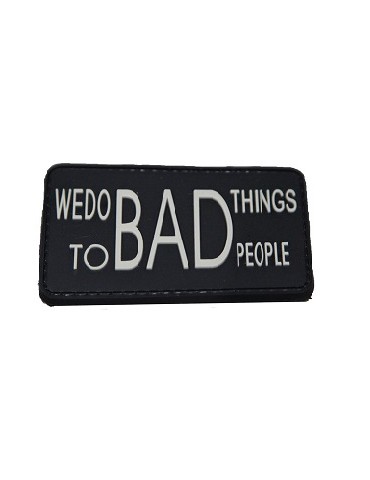 PATCH DEFCON 5 WE DO BAD THINGS TO PEOPLE CON VELCRO BLACK [D5-JTG-04 B]