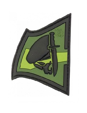 DEFCON 5 PATCH REBEL SKULL VERDE [D5-JTG-35 OD]