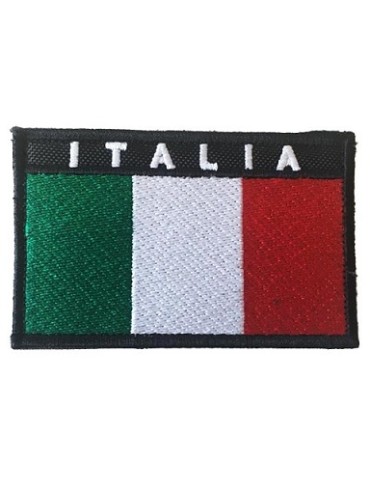 ITALIENISCHER FLAGGENPATCH MIT VELCRO GESTICKT  [D5-BIR02]