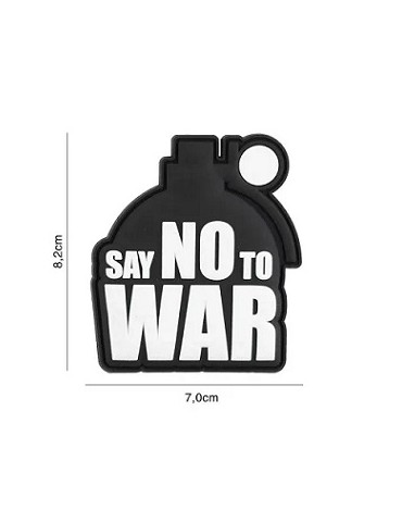 101 INC PATCH 3D SAY NO TO WAR IN PVC NERO E BIANCO [444130-7339]