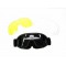 ROUND SLIM BLACK GLASSES IN TECHNOPOLYMER WITH 3 LENSES: SMOKE / YELLOW / NEUTRAL [YH363B]