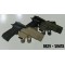 HOLSTER SHWC8 + 8K29 FOR GLOCK 17-22-31-37 COLOR BLACK WITH SPRING ATTACHMENT IN INJECTION MOLDED POLYMER [SHWC009LN]