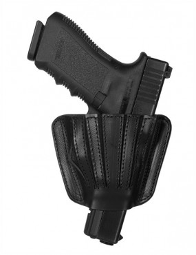 VEGA HOLSTER FONDINA IN CUOIO NERO PER ARMA CORTA (SOGLIOLA) [IF111N]