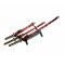 RIPRODUZIONE ORNAMENTALE SET KATANE RED CON DRAGO INTARSIATO [ZS574S ROSSO]